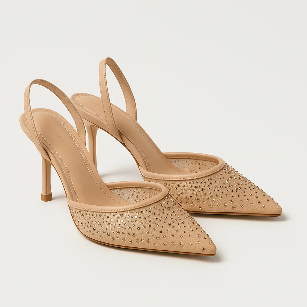 Classic sequin Strap heel