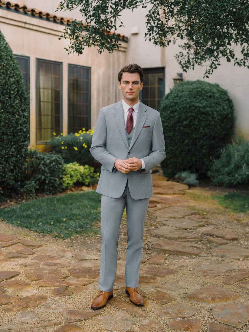 Grey 3Pcs Suit