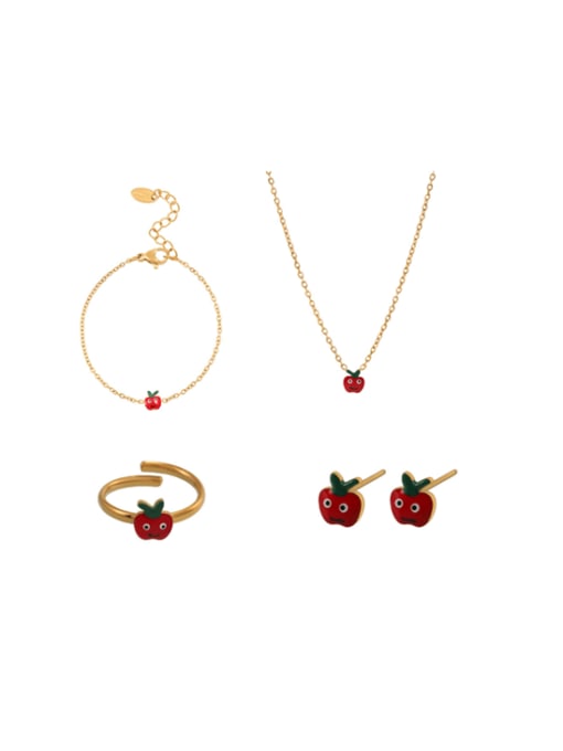 Kids Apple Jewelry Set
