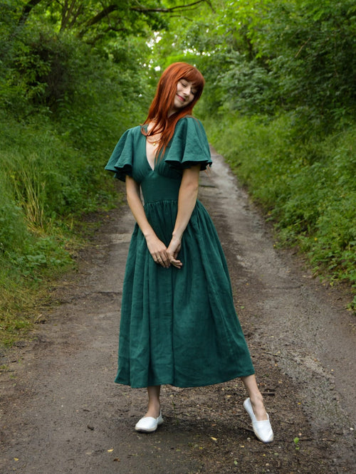 Amelia Dress - Forest Green