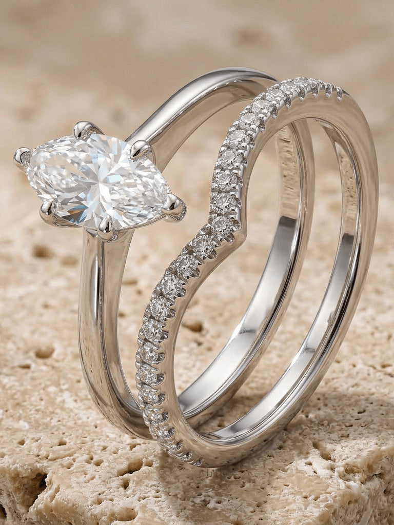 Rhodium Plated Wedding Band