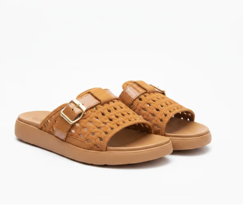 Woman Buckle Sandal - Woven strap