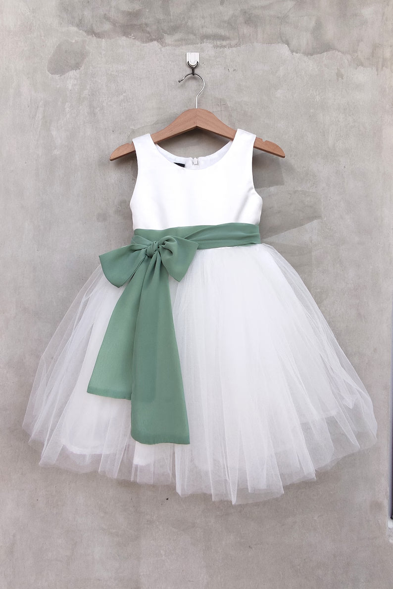 Ivory Tutu Flowergirl dress