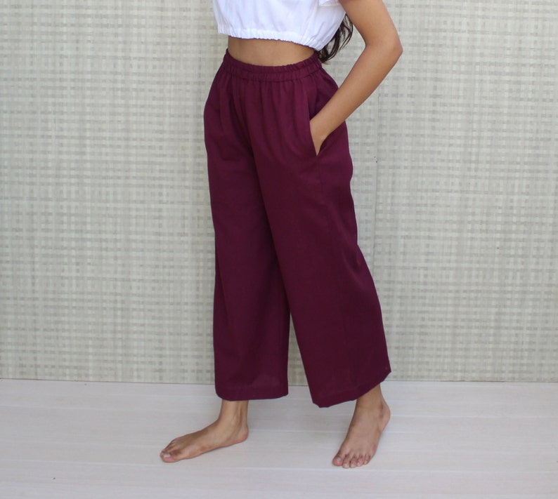 Linen Ankle Pants