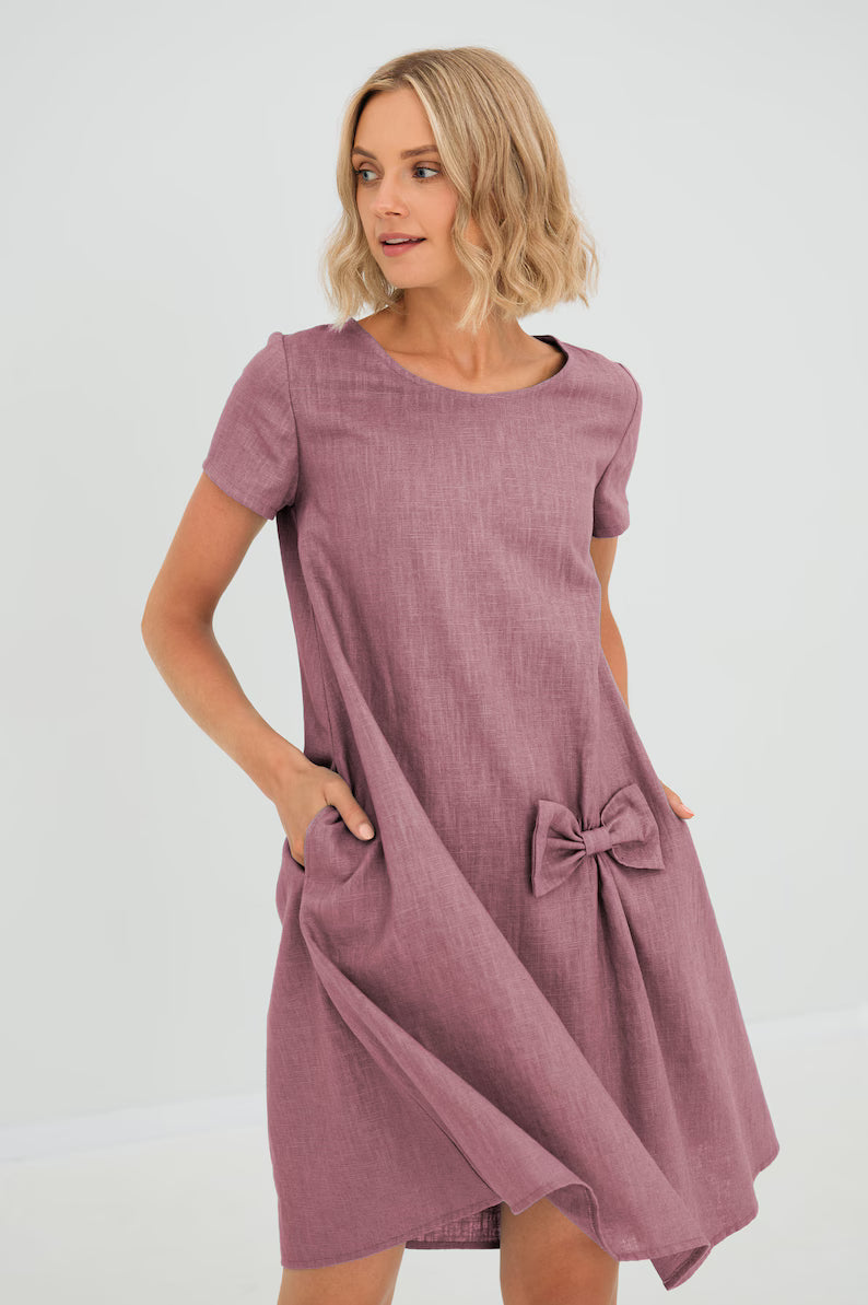 Linen petite dress