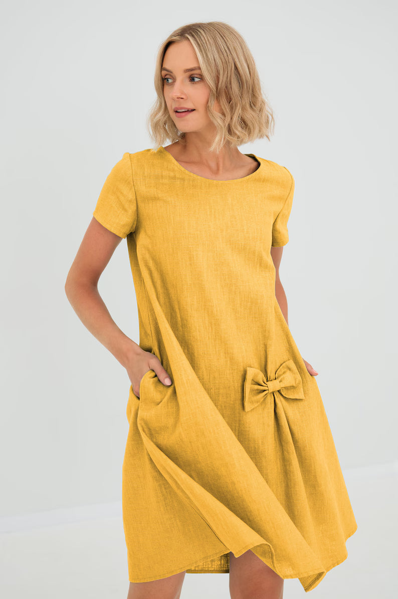 Linen petite dress