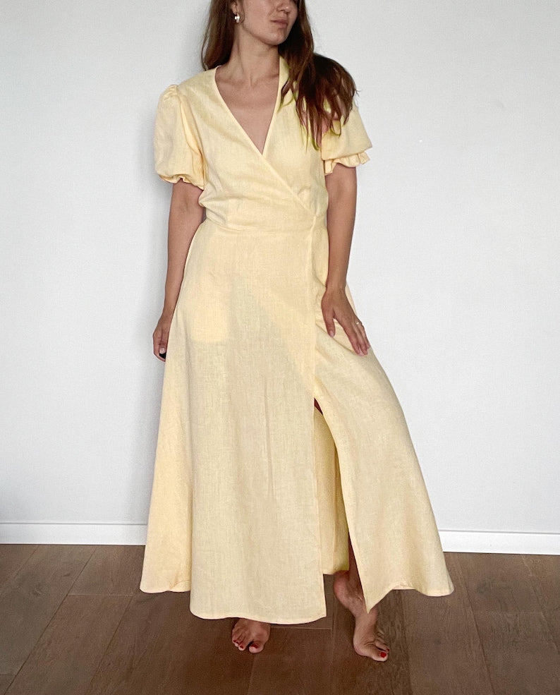Wrap Linen Dress
