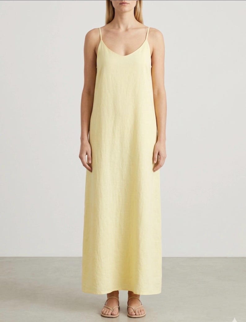 Backless Linen Dress