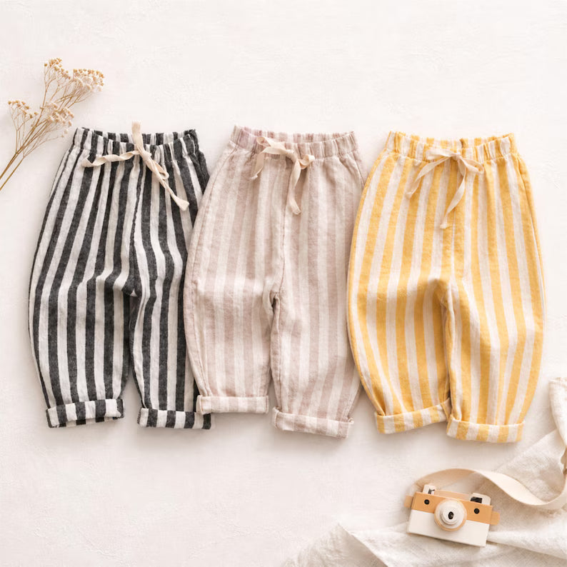 Stripe Cotton pants