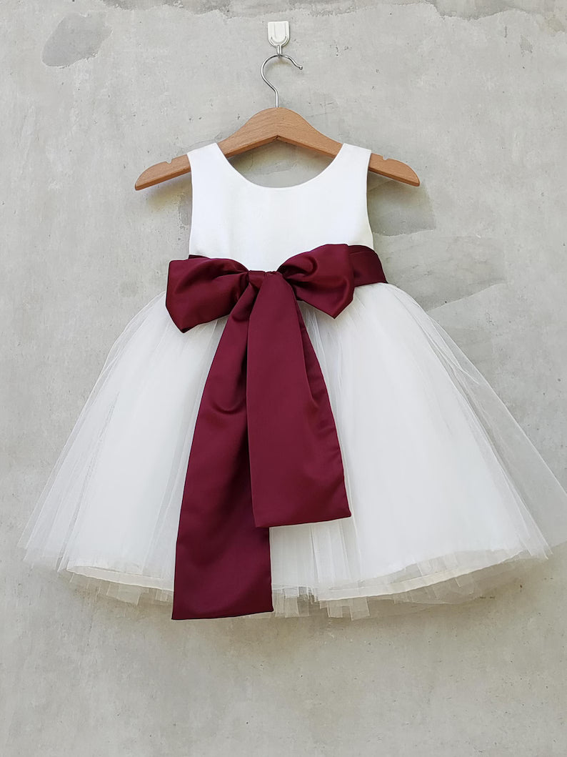 Ivory Tutu Flowergirl dress