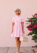 Gingham Dress Pink Stripe