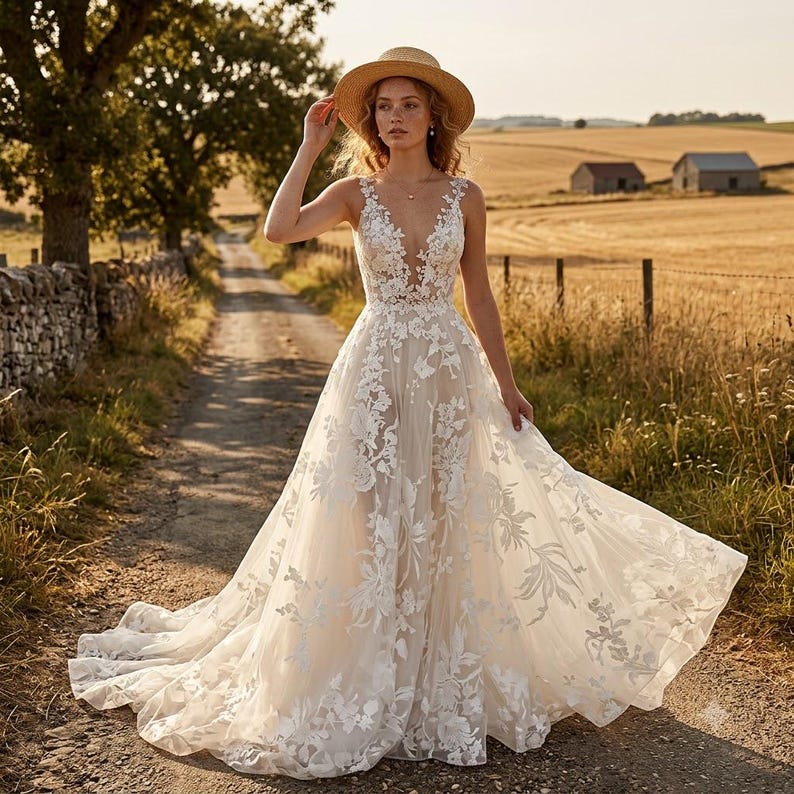 Boho Wedding Gown