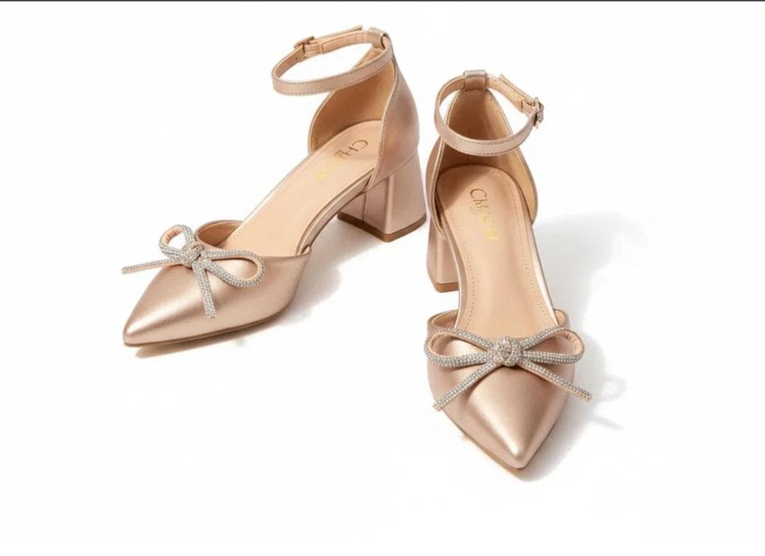 Bow Block Heel