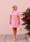 Gingham Dress Pink