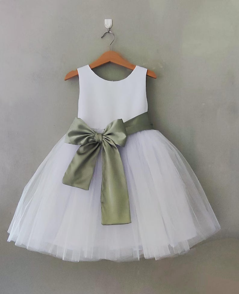 Ivory Tutu Flowergirl dress