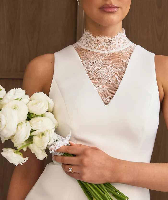 Lace VNeck Cocktail Dress